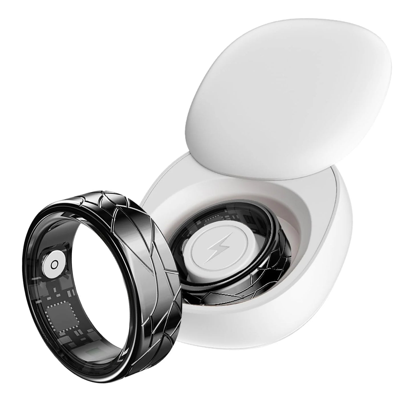 Smart Ring Fitness Tracker for Men Women Fitness Ring Pedometer Heart Rate Blood Oxygen Sleep Monitor Activity Trackers for Sports Time, Distance, Calories Compatible with Android iOS